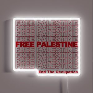 Free Palestine End The Occupation RGB Neon Sign
