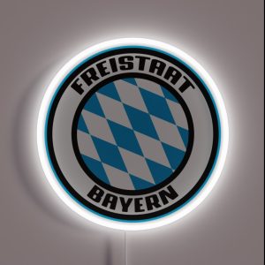 Freistaat Bayern Free State Of Bavaria Flag Emblem RGB Neon Sign