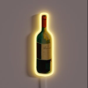 French Red Wine Bottle RGB Neon Sign