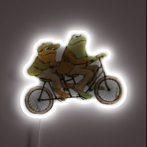 Frog And Toad On Bike RGB Neon Sign Frog And Toad On Bike RGB Neon Sign
