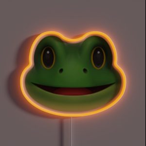 Frog Emoji RGB Neon Sign Frog Emoji RGB Neon Sign