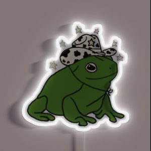 Frog With A Cowboy Hat RGB Neon Sign Frog With A Cowboy Hat RGB Neon Sign