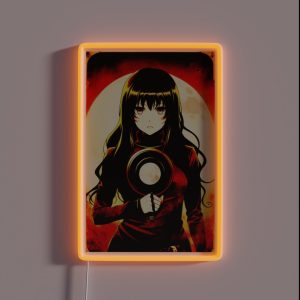 Frying Pan 70 S Anime Horror Movie Poster RGB Neon Sign