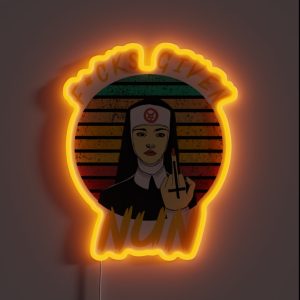Fucks Given Nun RGB Neon Sign
