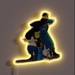 Fullmetal Alchemist Riza Hawkeye And Roy Mustang RGB Neon Sign