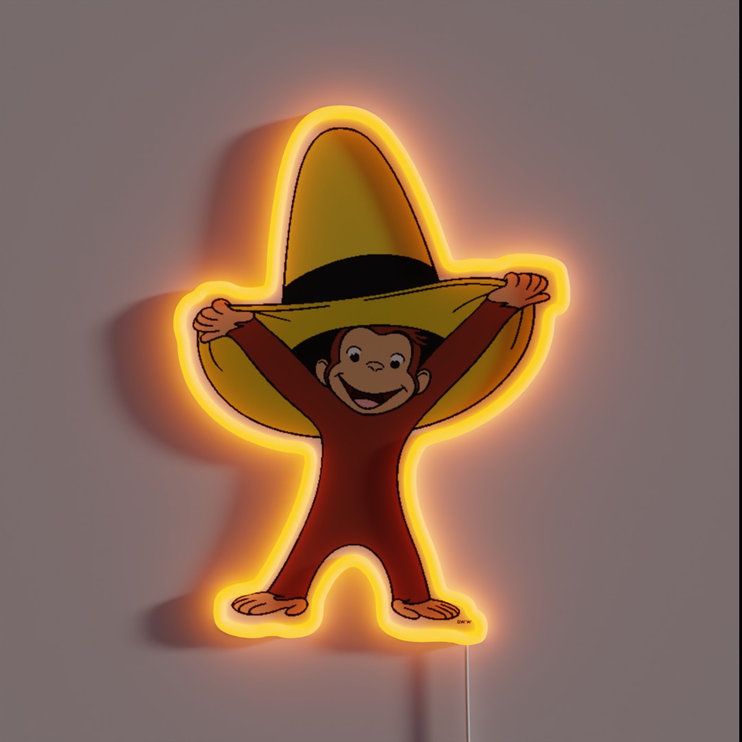 Funky Curious George RGB Neon Sign Funky Curious George RGB Neon Sign