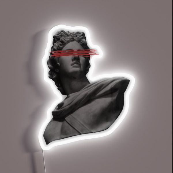 Funky Greek Statue RGB Neon Sign