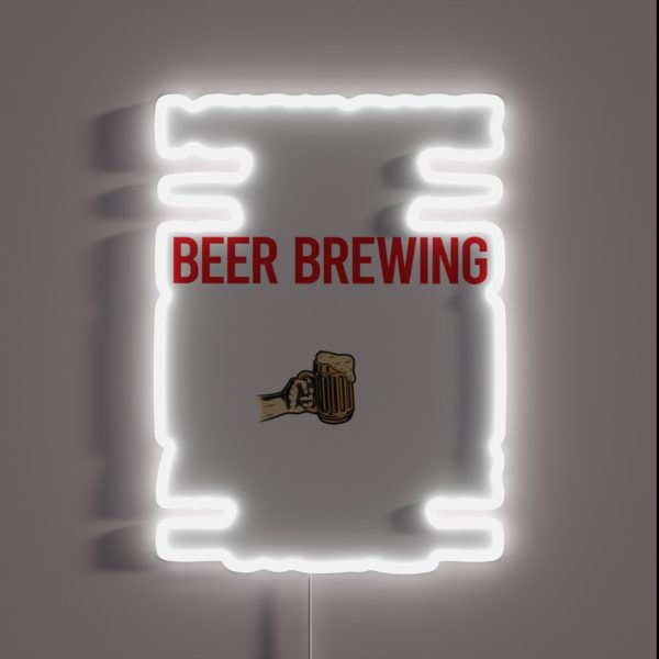 Funny 3 People Beer Brewing RGB Neon Sign