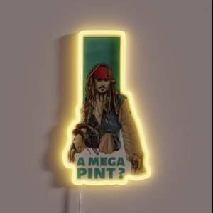 Funny A Mega Pint Cup RGB Neon Sign
