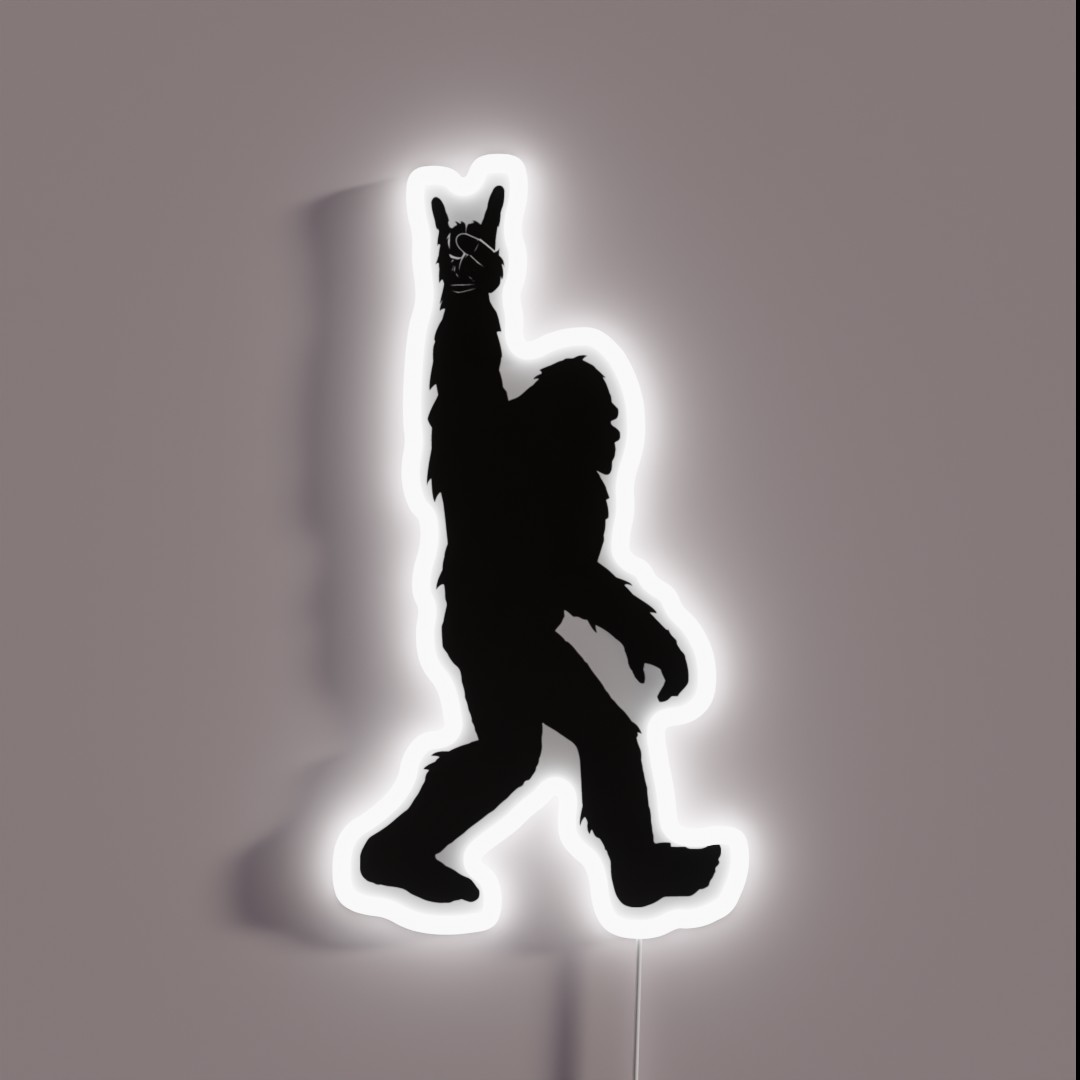 Funny Bigfoot Rock And Roll For Sasquatch RGB Neon Sign Funny Bigfoot Rock And Roll For Sasquatch RGB Neon Sign