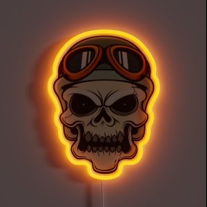 Funny Biker Skull RGB Neon Sign Funny Biker Skull RGB Neon Sign