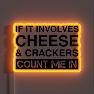 Funny Cheese And Crackers Biscuits Snack Food RGB Neon Sign