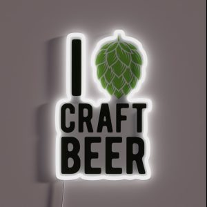 Funny Craft Beer Quote With Hops RGB Neon Sign