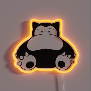 Funny Cute Snorlax Cartoon Anime Meme RGB Neon Sign