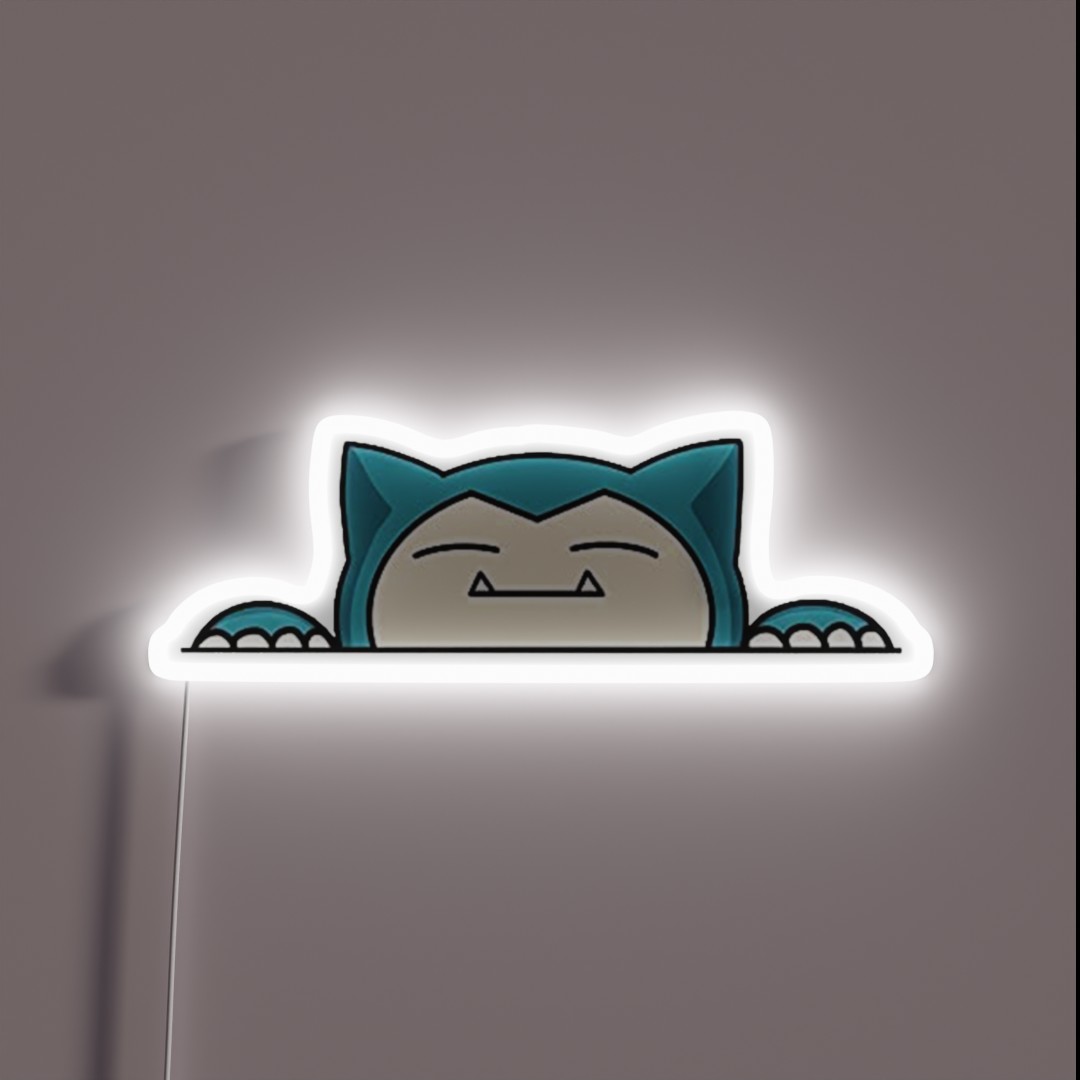 Funny Cute Snorlax Cartoon Anime Memes RGB Neon Sign Funny Cute Snorlax Cartoon Anime Memes RGB Neon Sign