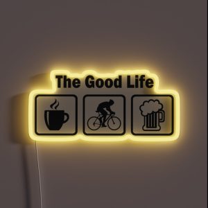 Funny Cycling The Good Life RGB Neon Sign Funny Cycling The Good Life RGB Neon Sign