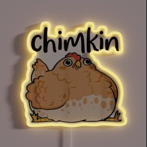 Funny Fat Chicken Chimkin Chicken Lovers RGB Neon Sign