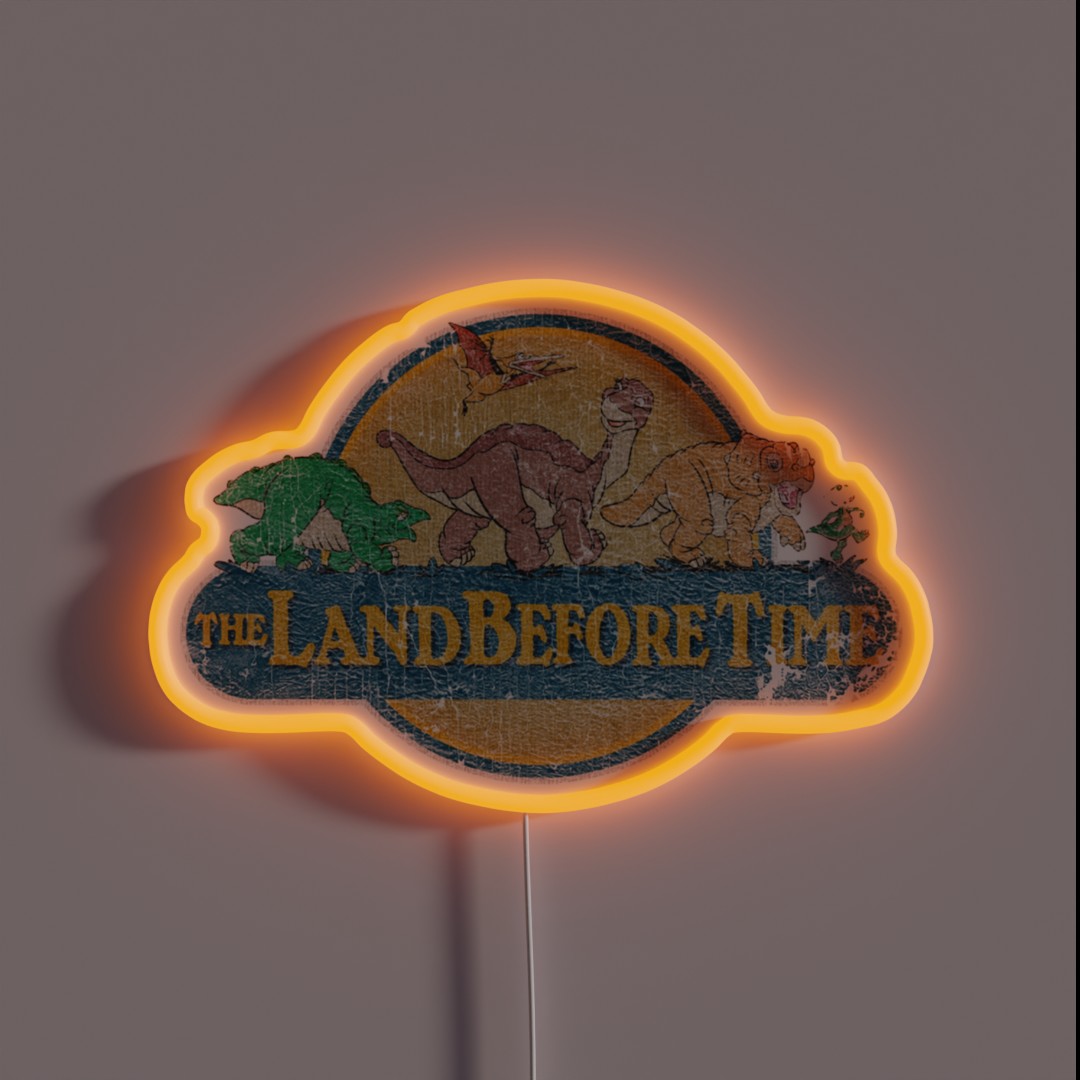 Funny Gifts The Land Before Time Retro Wave RGB Neon Sign Funny Gifts The Land Before Time Retro Wave RGB Neon Sign