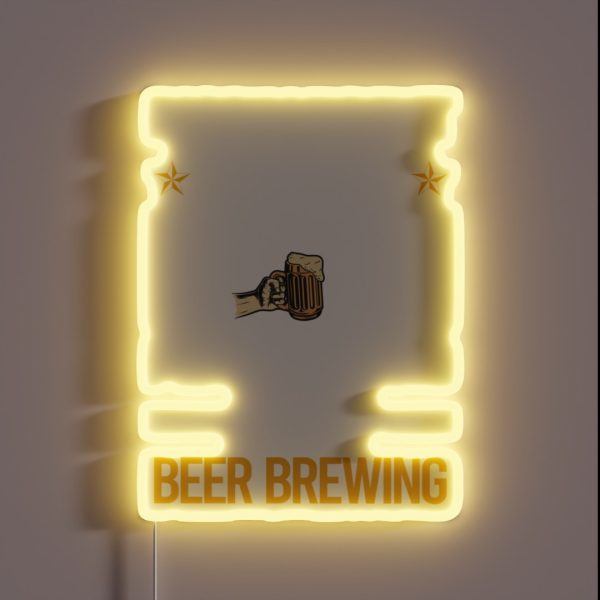 Funny Listening Beer Brewing RGB Neon Sign