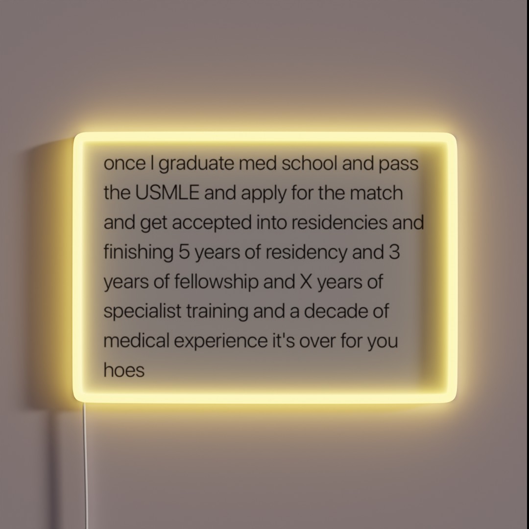 Funny Med School RGB Neon Sign Funny Med School RGB Neon Sign