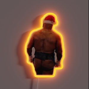 Funny Mike Tyson Christmas Butt RGB Neon Sign