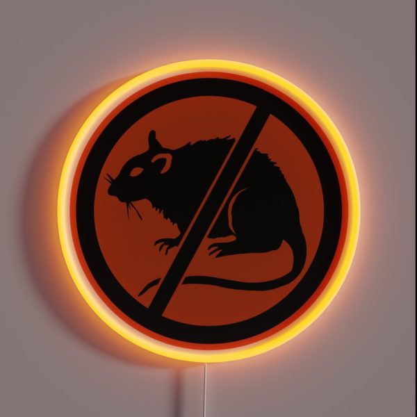 Funny No Rats Funny Hard Hat RGB Neon Sign