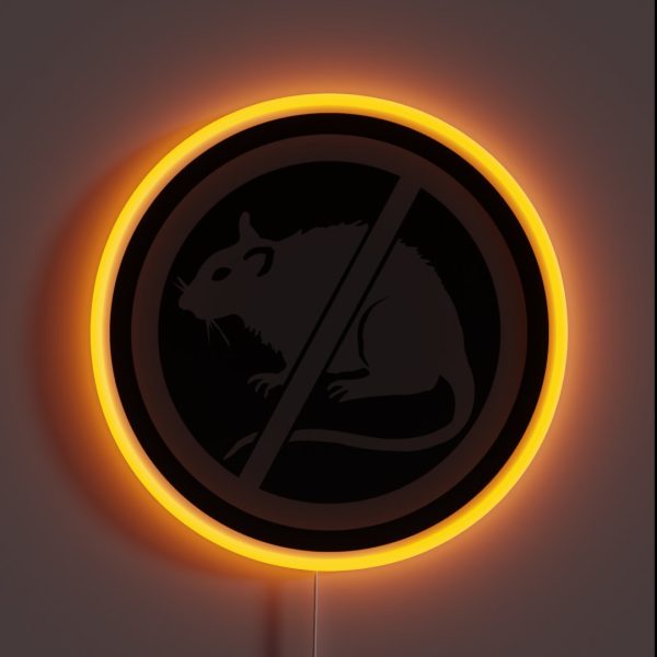 Funny No Rats Funny Hard Hat RGB Neon Sign