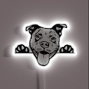 Funny Pitbull Pitbull Dog Lover RGB Neon Sign