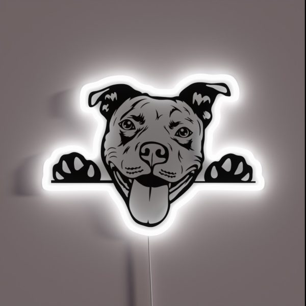 Funny Pitbull Pitbull Dog Lover RGB Neon Sign