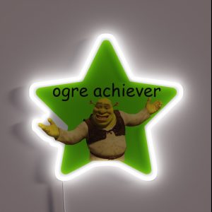 Funny Shrek Ogre Achiever RGB Neon Sign