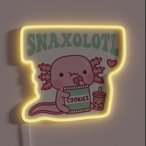 Funny Snaxolotl Snack A Lotl Like The Axolotl RGB Neon Sign Funny Snaxolotl Snack A Lotl Like The Axolotl RGB Neon Sign