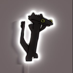 Funny Toothless Dreamworks Dragon Kawaii Artwork RGB Neon Sign Funny Toothless Dreamworks Dragon Kawaii Artwork RGB Neon Sign