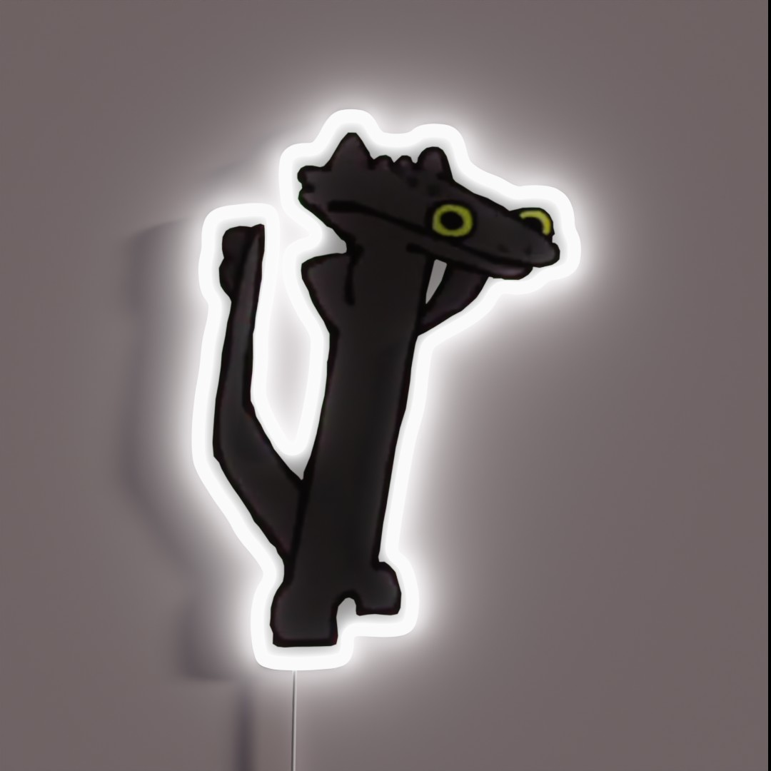 Funny Toothless Dreamworks Dragon Kawaii RGB Neon Sign Funny Toothless Dreamworks Dragon Kawaii RGB Neon Sign