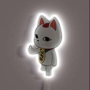 Funny Turbo Granny Dandadan Anime Cat RGB Neon Sign