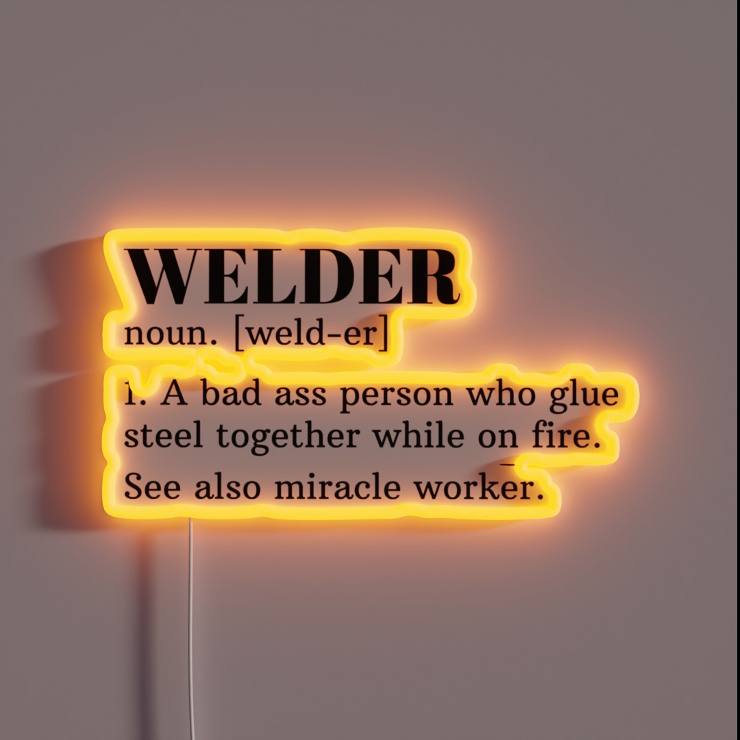 Funny Welder Definition RGB Neon Sign Funny Welder Definition RGB Neon Sign