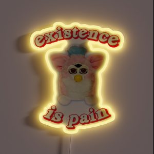 Furby Existence Is Pain RGB Neon Sign