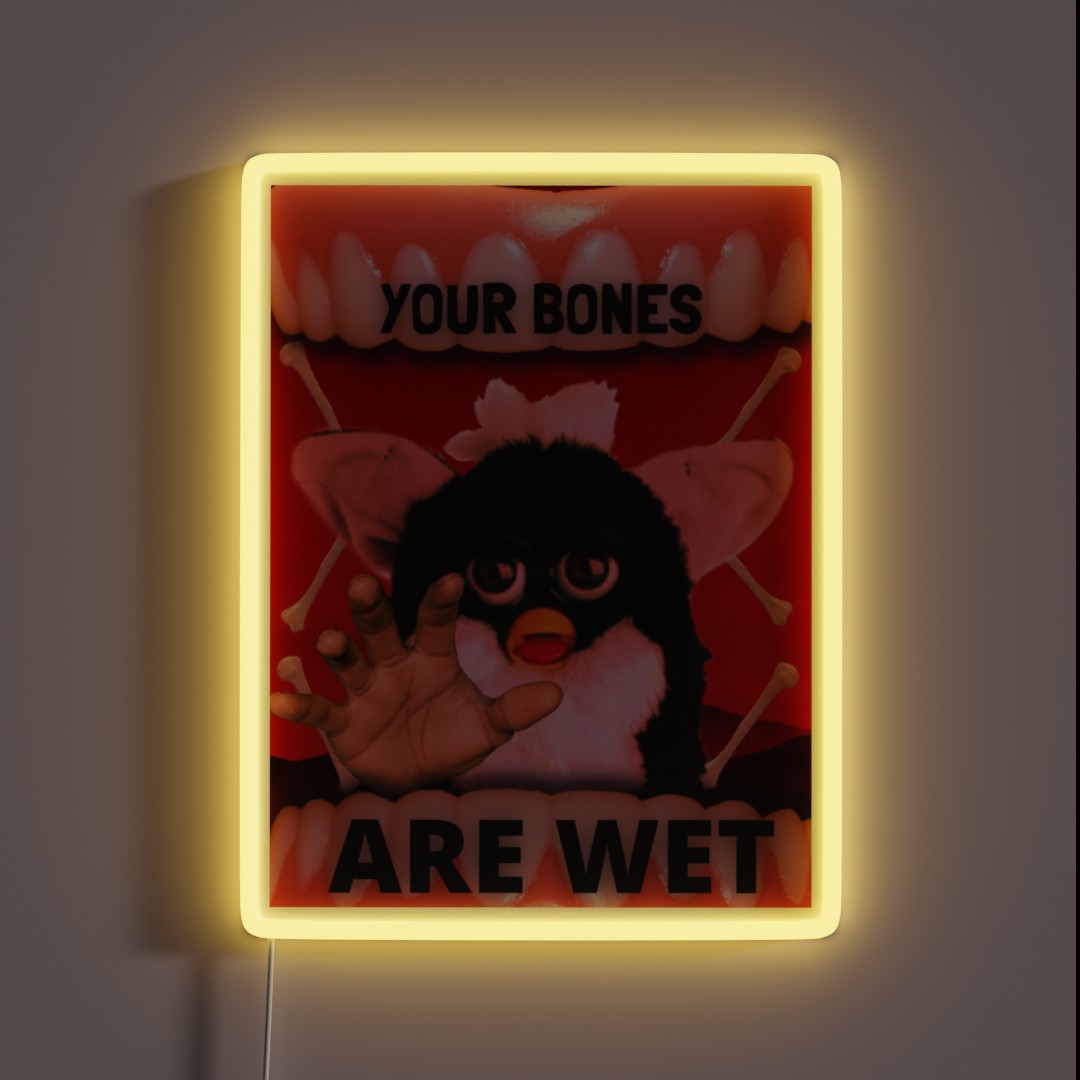 Furby Wants Your Bones RGB Neon Sign Furby Wants Your Bones RGB Neon Sign