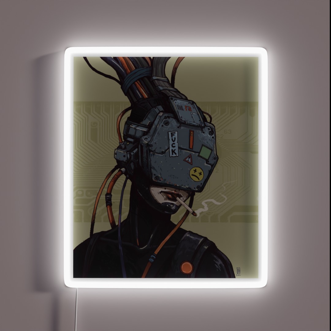 Future Dystopian Cyberpunk Anime Design RGB Neon Sign Future Dystopian Cyberpunk Anime Design RGB Neon Sign