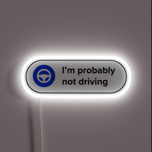 Future Of Driving White RGB Neon Sign Future Of Driving White RGB Neon Sign