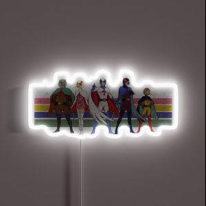 G Force Battle Of The Planets Retro Stripe RGB Neon Sign