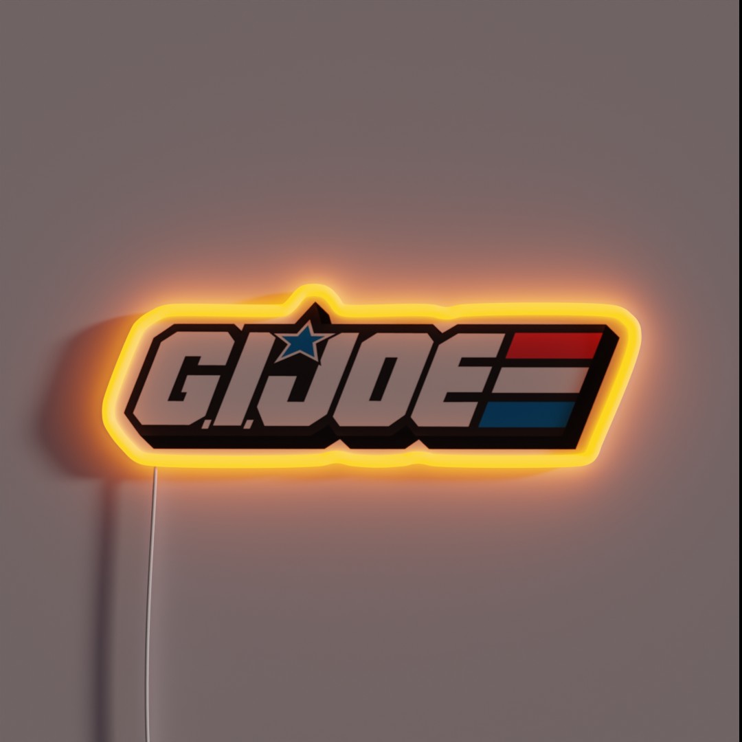 G I JOE Retro Cartoon RGB Neon Sign G I JOE Retro Cartoon RGB Neon Sign