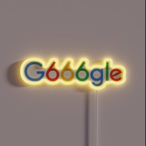 G666gle Search Engine Of The Beast RGB Neon Sign