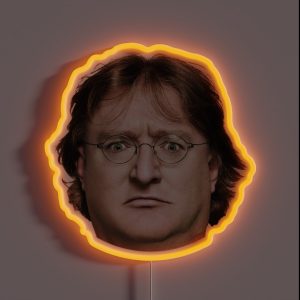 Gabe Newell RGB Neon Sign