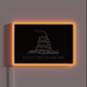 Gadsden Flag Black And Gray 2 RGB Neon Sign