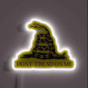 Gadsden Flag Don T Tread On Me Libertarian 2nd Amendment 2A Yellow Flag HD HIGH QUALITY ONLINE STORE RGB Neon Sign