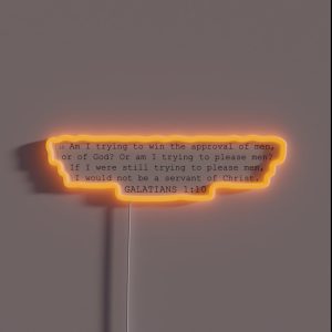 Galatians 1 10 RGB Neon Sign