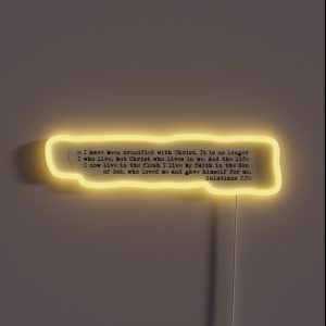 Galatians 2 20 RGB Neon Sign