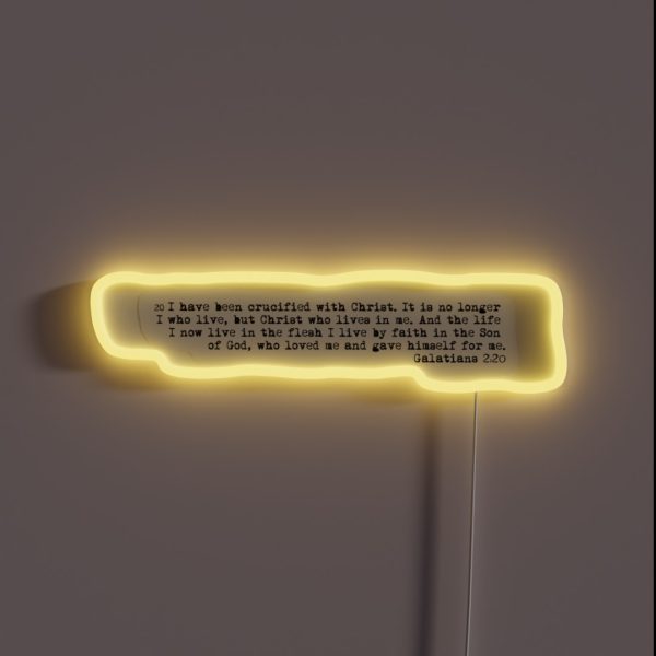 Galatians 2 20 RGB Neon Sign