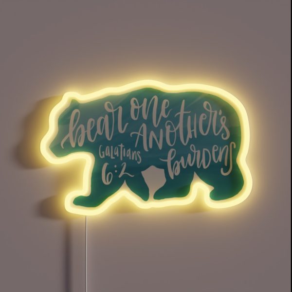 Galatians 6 2 RGB Neon Sign