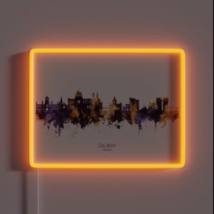 Galway Ireland Skyline RGB Neon Sign Galway Ireland Skyline RGB Neon Sign